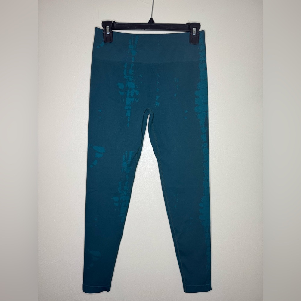 Aurola Seamless Workout Leggings Teal Pattern High Waist Gym Yoga